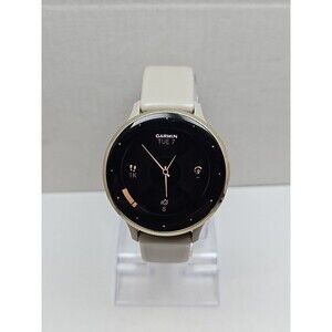 Garmin Venu 3S French Gray Soft Gold GPS AMOLED Smartwatch 41mm Music HR
